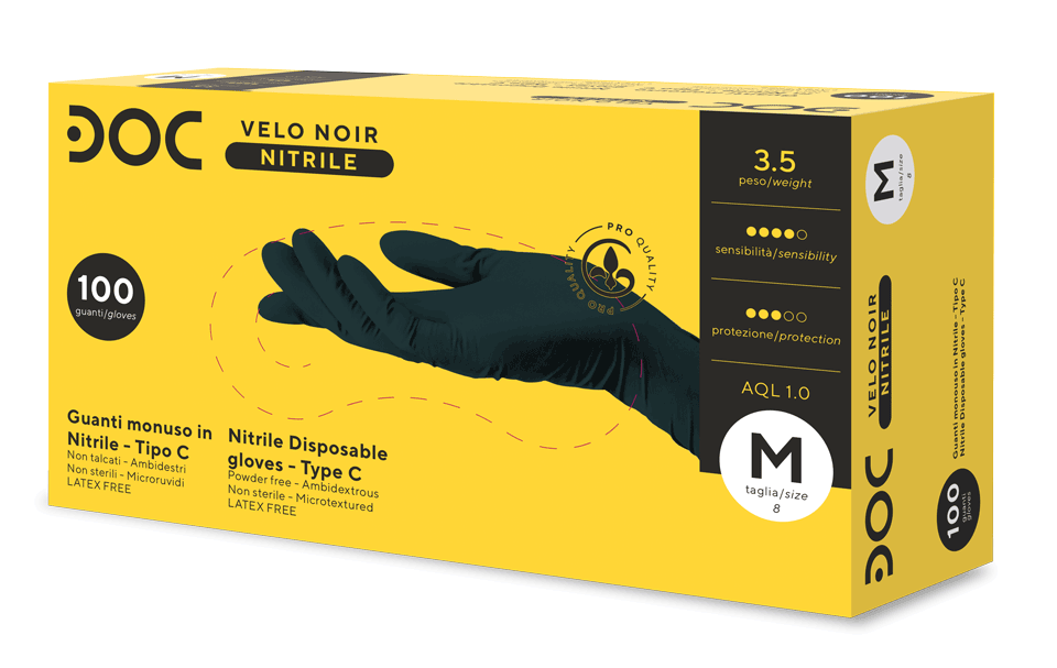 Guanti in nitrile NERO